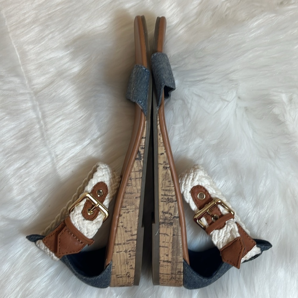 Gap Denim Crochet Open Toe Sandals - Picture 4 of 12